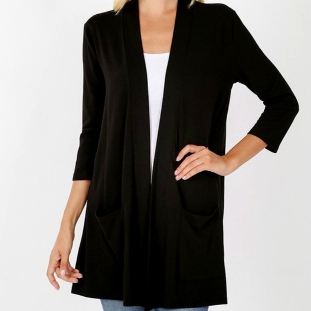 Pocket Open Cardigan